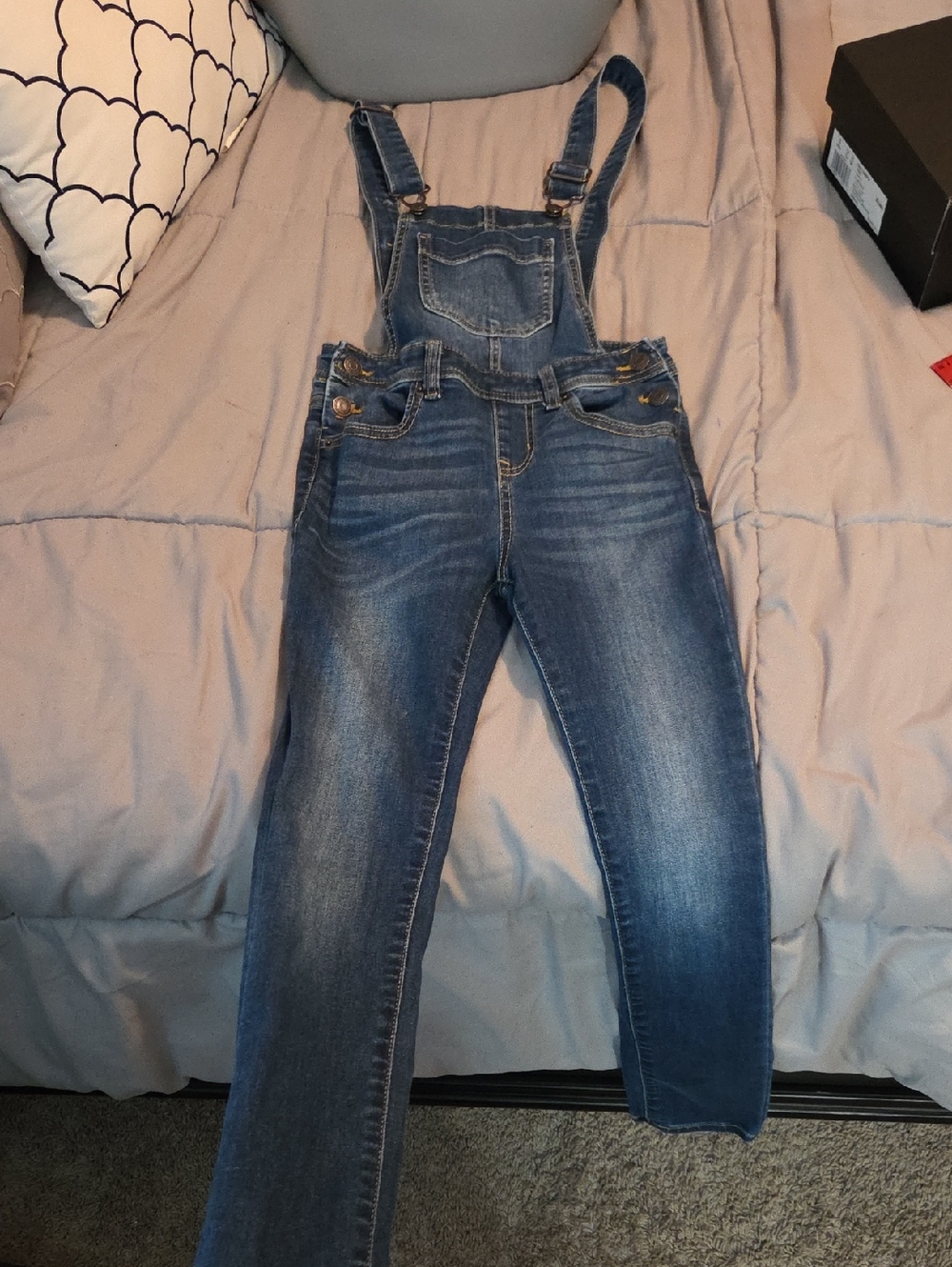 Cat & Jack Women's Denim Overalls - Blue Wash